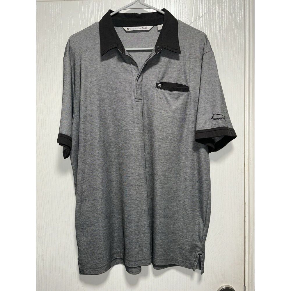 Travis Matthew Shirt Men Size L Short Sleeve Polo Pima Cotton Blend Golf Casual